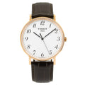 Tissot T Classic Everytime White Dial Black Leather Strap Watch For Men - T109.610.36.032.00