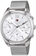 Tommy Hilfiger Mia Silver Dial Silver Mesh Bracelet Watch for Men - 1781628
