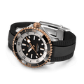 Breitling Superocean Automatic 42mm 18K Red Gold & Black Dial Black Rubber Strap Watch for Men - U17375211B1S1