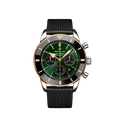 Breitling Superocean Heritage B01 Chronograph 44 Limited Edition Green Dial Black Mesh Bracelet Watch for Women - UB01622A1L1S1