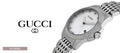 Gucci G Timeless Diamonds Mother of Pearl Dial Silver Steel Strap Watch For Women - YA126504