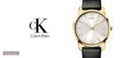 Calvin Klein City Silver Dial Black Leather Strap Watch For Men - K2G21520