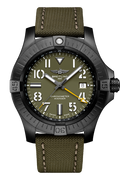 Breitling Avenger Automatic GMT 45 Night Mission Green Dial Green Nylon Strap Watch for Men - V323952A1L1X1