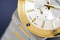 Versace Greca Silver Dial Two Tone Steel Strap Watch for Men - VEVI00320