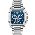 Versace Dominus Chronograph Blue Dial Silver Steel Strap Watch For Men - VE6H00423