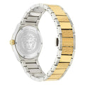 Versace V-Auria Quartz Green Dial Two Tone Steel Strap Watch for Men - VE0F00425