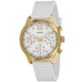 Guess Marina Multifunction White Dial White Rubber Strap Watch for Women - W1025L5