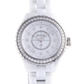 Chanel J12 Quartz Diamonds White Dial White Steel Strap Watch for Women - J12 H6418