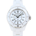 Chanel J12 Quartz White Dial White Steel Strap Watch for Women - J12 H5698