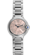 Cartier Ballon Bleu de Cartier Pink Dial Silver Steel Strap Watch for Women - W6920038