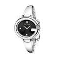 Gucci Guccissima Black Dial Silver Steel Strap Watch For Women - YA134301