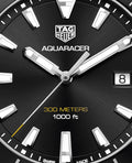 Tag Heuer Aquaracer Quartz Black Dial Black Rubber Strap Watch for Men - WAY101A.FT6141