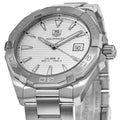 Tag Heuer Aquaracer Automatic White Dial Silver Steel Strap Watch for Men - WAY2111.BA0928