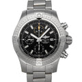 Breitling Avenger Chronograph 45mm Black Dial Silver Steel Strap Watch for Men - A13317101B1A1