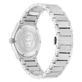 Versace V-Auria Quartz Green Dial Silver Steel Strap Watch for Men - VE0F00125