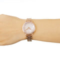 Michael Kors Cinthia Mother of Pearl Rose Gold Dial Rose Gold Steel Strap Watch for Women - MK3643