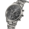 Daniel Wellington Iconic Link Chronograph Grey Dial Grey Steel Strap Watch for Men - DW00100643