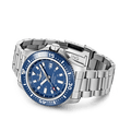 Breitling Superocean 44mm Special Blue Dial Silver Steel Strap Watch for Men - Y17393161C1A1