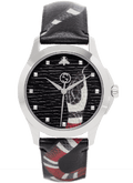 Gucci Le Marche Des Merveilles Black Dial Black Leather Strap Unisex Watch - YA1264007