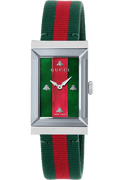 Gucci G-Frame Mother of Pearl Dial Two Tone Nylon Strap Watch For Women - YA147404