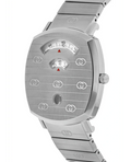 Gucci Grip Quartz Silver Dial Silver Steel Strap Watch For Women - YA157401