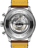 Breitling Super Avi B04 Chronograph GMT 46 Mosquito Black Dial Brown Leather Strap Watch for Men - YB04451A1B1X1