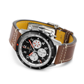 Breitling Super Avi B04 Chronograph GMT 46 Mosquito Black Dial Brown Leather Strap Watch for Men - YB04451A1B1X1