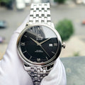 Omega De Ville Prestige Co-Axial Black Dial Silver Steel Strap Watch for Men - 424.10.40.20.01.001