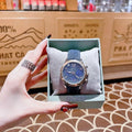 Guess Marina Chronograph Blue Dial Blue Denim Strap Watch For Women - W1057L1