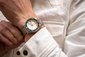 Seiko 5 Sports SKX Automatic Cream Dial Silver Steel Strap Watch For Men - SRPK31K1