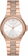 Michael Kors Lennox Three-Hand Silver Dial Rose Gold Steel Strap Watch For Women - MK7362