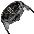Diesel Mr Daddy 2.0 Chronograph Black Dial Black Leather Strap Watch For Men - DZ7348