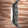 Michael Kors Cunningham Chronograph Black Dial Black Steel Strap Watch For Men - MK7157