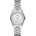 Emporio Armani Valeria Quartz Mother of Pearl Dial Silver Steel Strap Watch For Women - AR11030